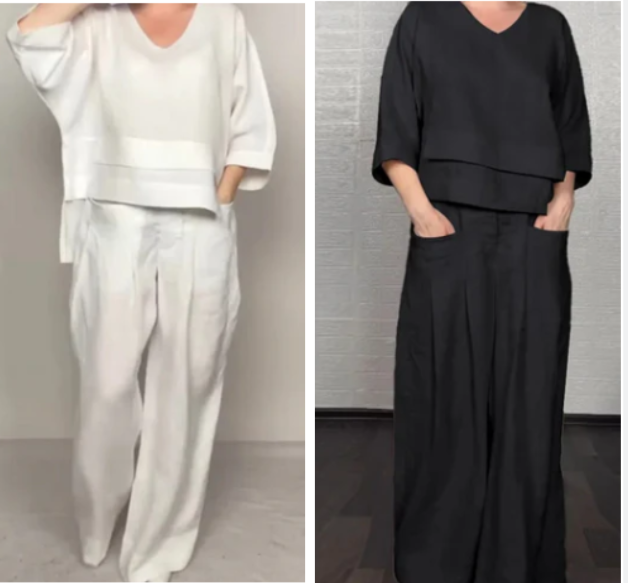 Clara | Minimalistinen kaksiosainen löysä asu