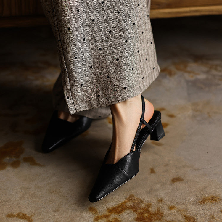 Serelle | Nahkaiset slingback-korot