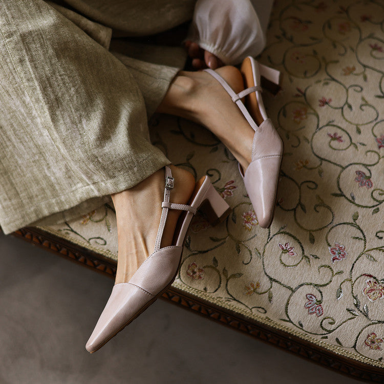 Serelle | Nahkaiset slingback-korot