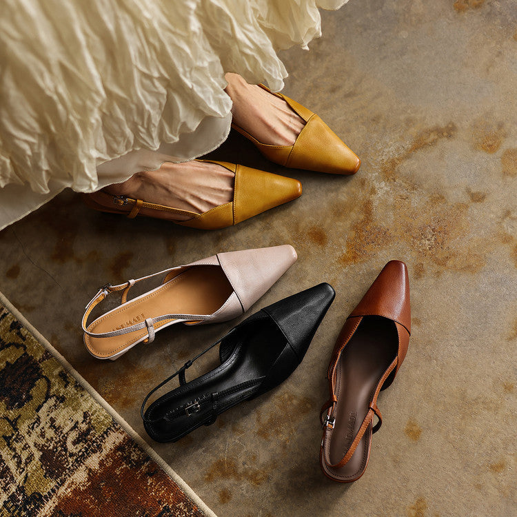 Serelle | Nahkaiset slingback-korot