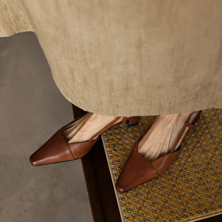 Serelle | Nahkaiset slingback-korot