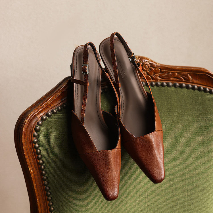 Serelle | Nahkaiset slingback-korot