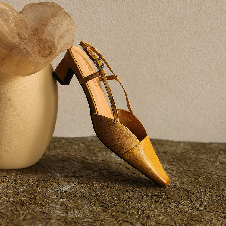 Serelle | Nahkaiset slingback-korot
