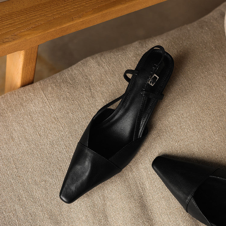Serelle | Nahkaiset slingback-korot