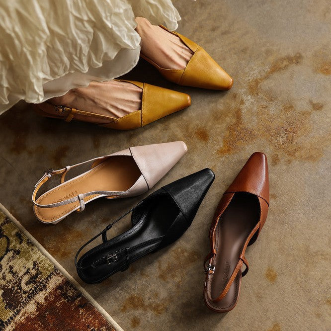 Serelle | Nahkaiset slingback-korot