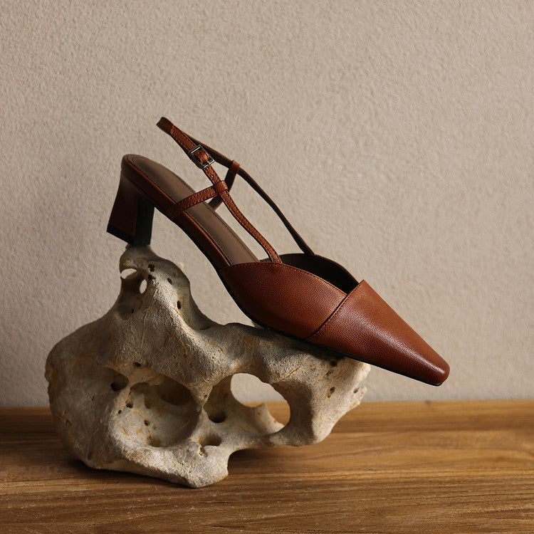 Serelle | Nahkaiset slingback-korot