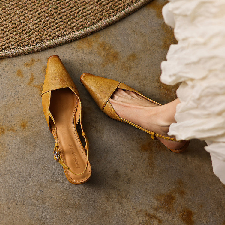 Serelle | Nahkaiset slingback-korot