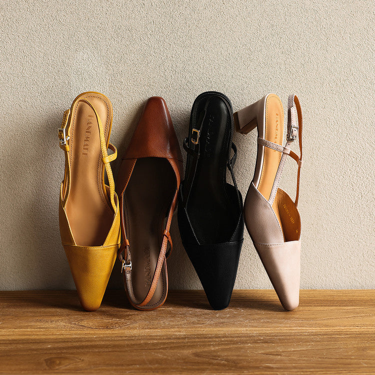Serelle | Nahkaiset slingback-korot