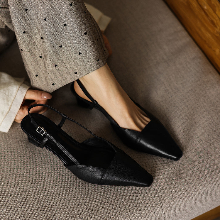 Serelle | Nahkaiset slingback-korot