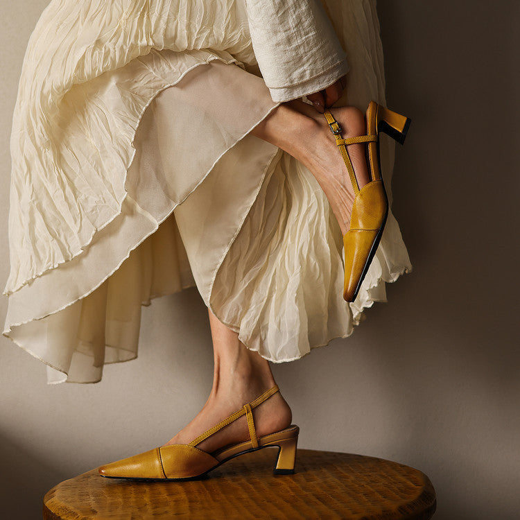 Serelle | Nahkaiset slingback-korot