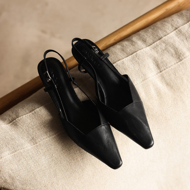 Serelle | Nahkaiset slingback-korot