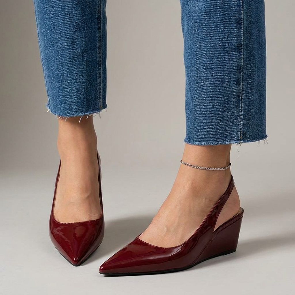 Elena | Tyylikkäät Slingback-kiilakorkokengät