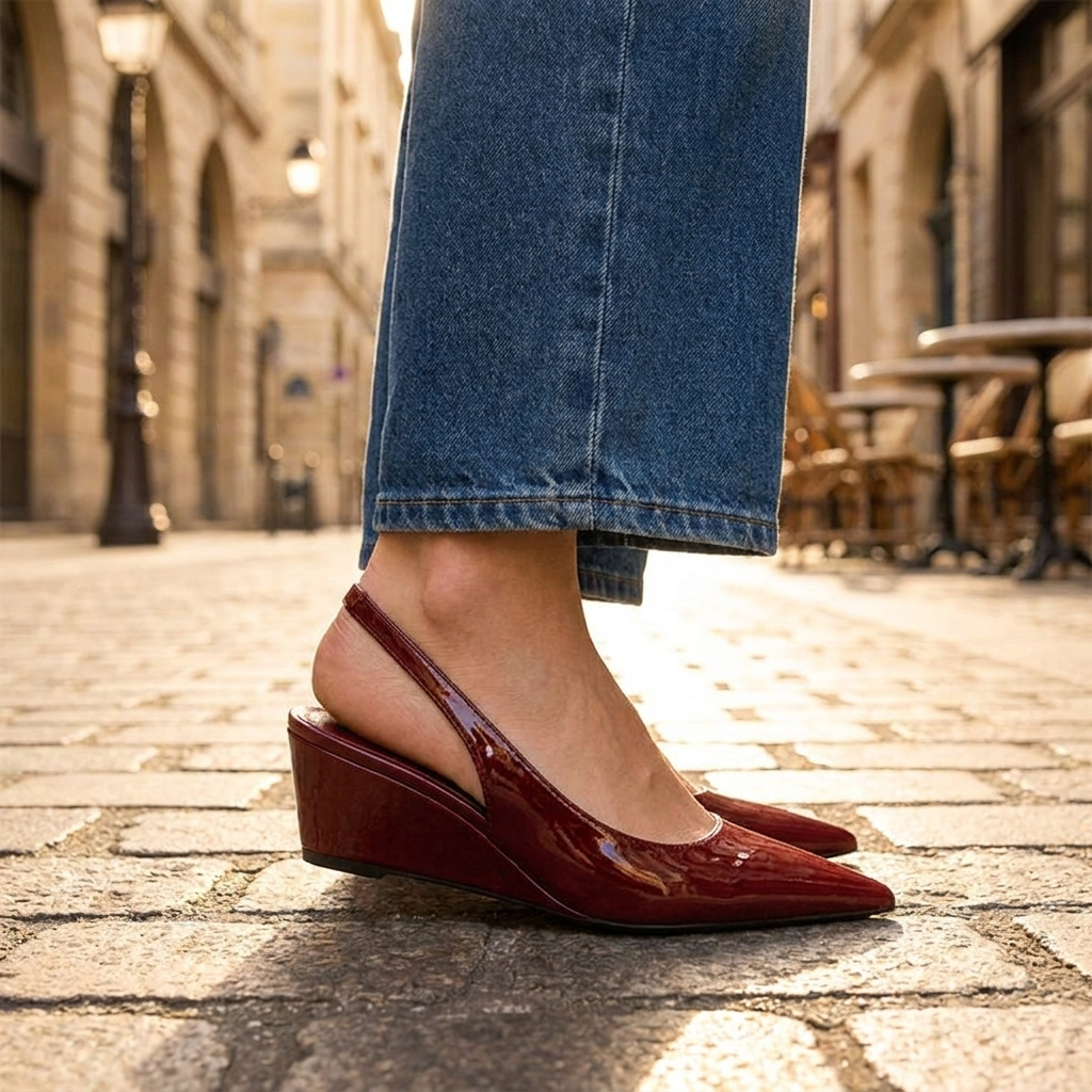 Elena | Tyylikkäät Slingback-kiilakorkokengät